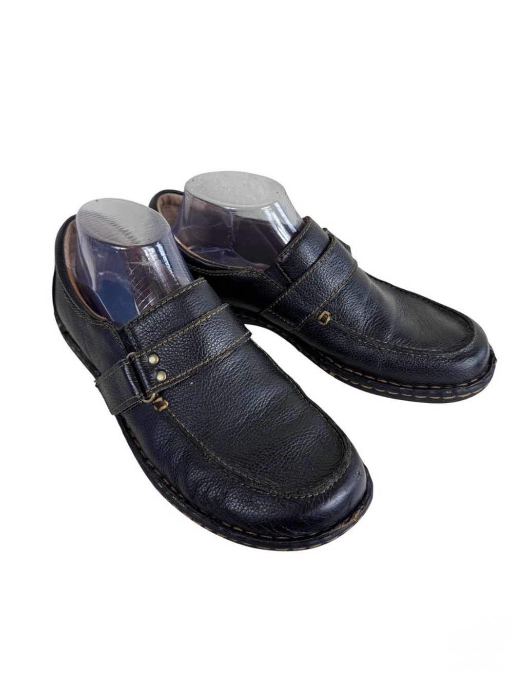 b.o.c. Born Concept Womens Brown Leather Loafers‎ Slip On Shoes Size 10